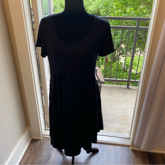 BasicUSA High-Low Tunic T-Shirt Dress Women Medium Back Pockets Dress - Picture 9 of 10